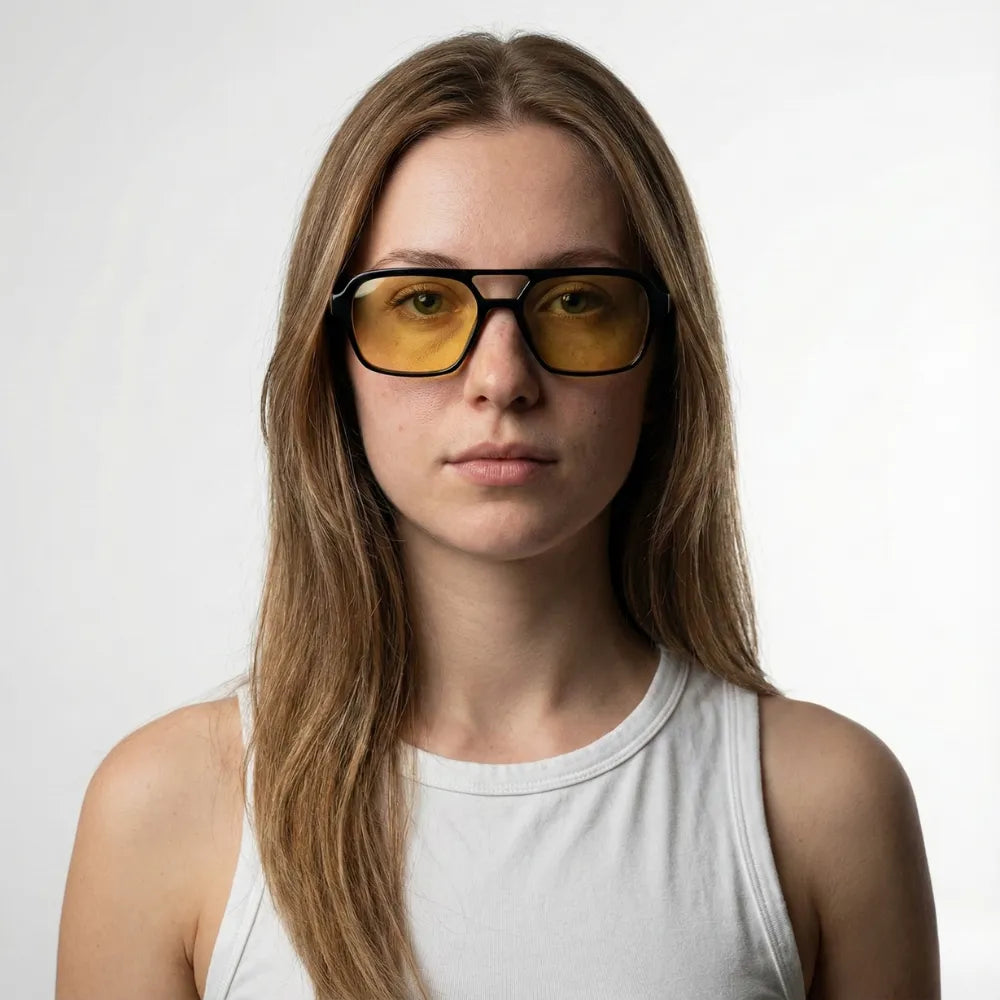 Square aviator sunglasses by HARO Eyewear — Saint-Tropez Pampelonne editorial