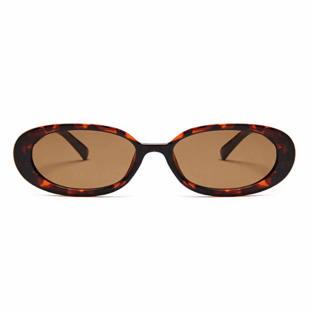Oval cat-eye acetate sunglasses with black frame and black polarized lenses, front view — HARO Forte dei Marmi