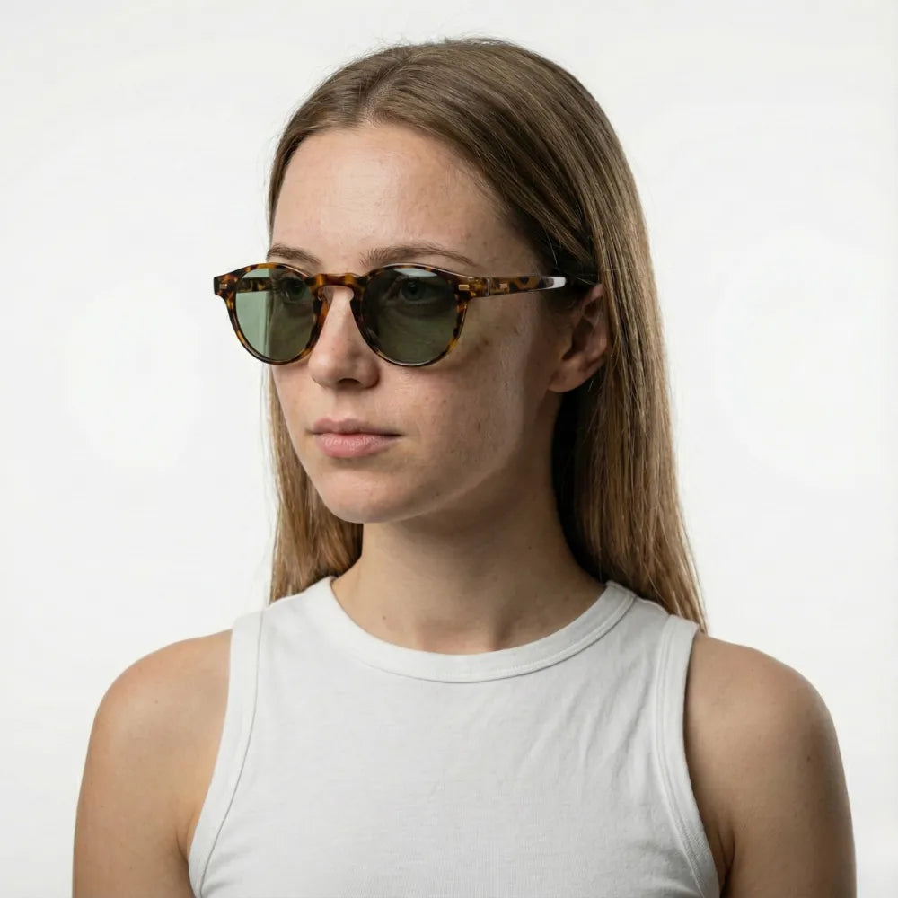 Côte d'Azur Èze translucent round acetate sunglasses by HARO Eyewear