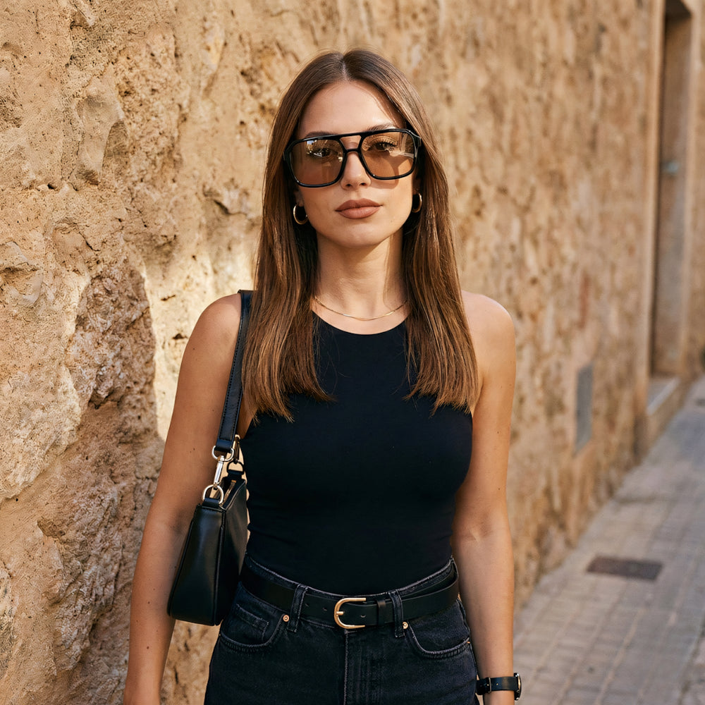 Monte Carlo 1929 square aviator acetate sunglasses by HARO Eyewear