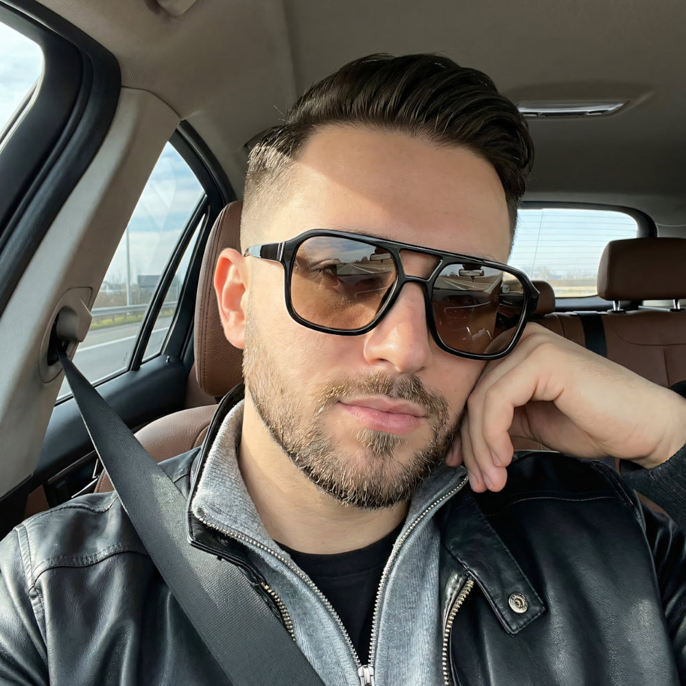 Monte Carlo 1929 square aviator acetate sunglasses by HARO Eyewear